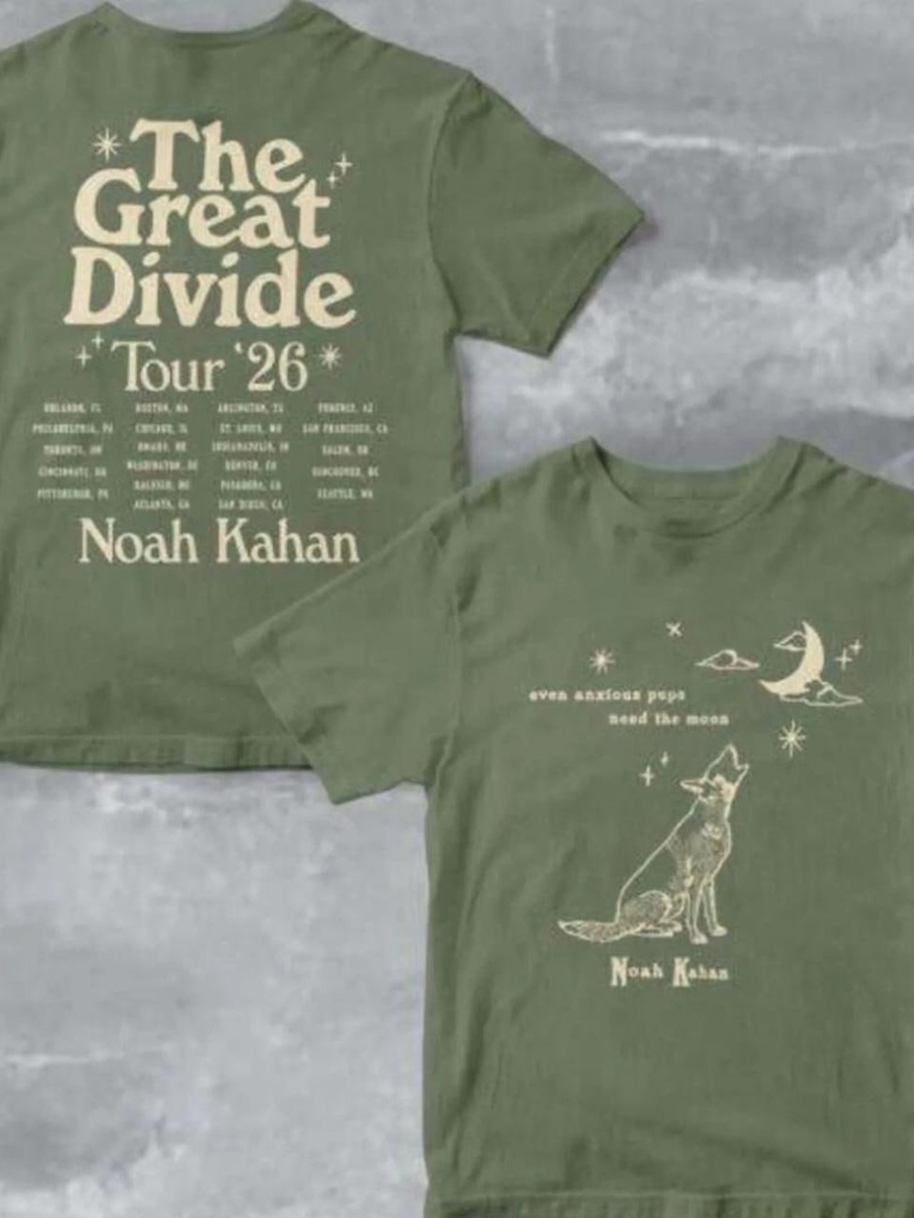 The Great Divide Tour Noah Kahan Graphic Tee, gift for fan